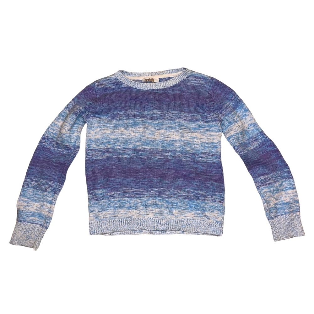 gap kids sweater sweatshirt crewneck long sleeve blue purple white colorful knit